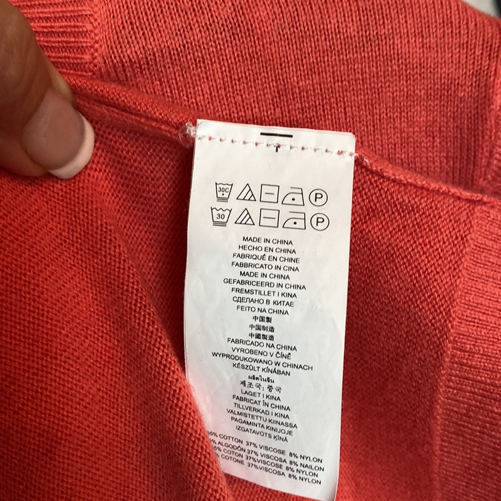 Fab!!! MICHAEL KORS Large Coral Flared Sleeve Light Sweater Shirt NICE - Picture 7 of 10